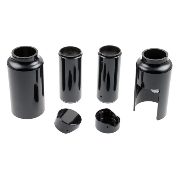 Cult-Werk 6-teilig Gabelrohr-Abdeckungsset. glänzend schwarz – 18-26 Softail Breakout: 18-19(NU)FXBR Breakout 107; 20-22(NU)FXBRS Breakout 114; 23-26 FXBR Breakout 117