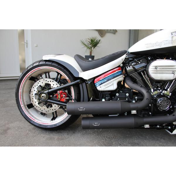 Cult-Werk Seitenabdeckung set ''Racing''. glänzend schwarz – 18-24 Softail with air ride systems
