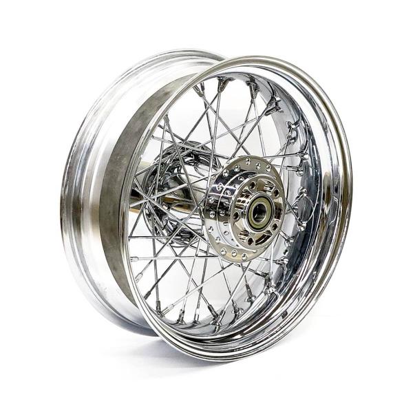5.00 x 16 Hinterrad 40 Speichen verchromt – 09-25 Touring (ausgenommen. CVO; 24-25 FLHX, FLTRX; 2025 FLHXU) (ausgenommen. Modelle mit Reifendruckkontrollsystem (TPMS)). Modelle mit ABS (NU)