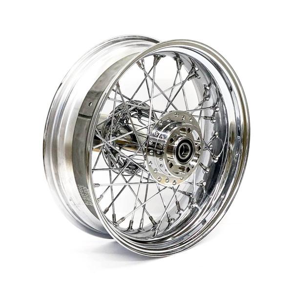 5.00 x 16 Hinterrad 40 Speichen verchromt – 09-25 Touring (ausgenommen. CVO; 24-25 FLHX, FLTRX; 2025 FLHXU) (ausgenommen. Modelle mit Reifendruckkontrollsystem (TPMS)). Modelle ohne ABS (NU)