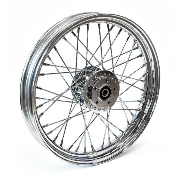 2.50 x 19 front wheel 40 spokes chrome – 00-03 FXD/B/C/L; 00-05 XL Sportster (NU)