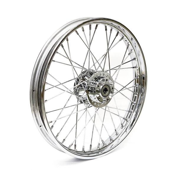 2.15 x 21 front wheel 40 spokes chrome – 12-17 Dyna FXDWG. ABS models (NU)