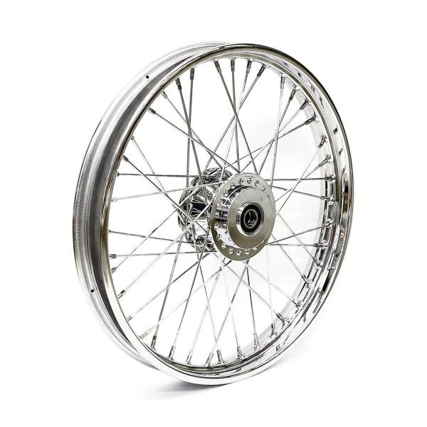 2.15 x 21 front wheel 40 spokes chrome – 08-20 XL Sportster (Excl. 11-20 XL883L, 883R, 1200X/T)