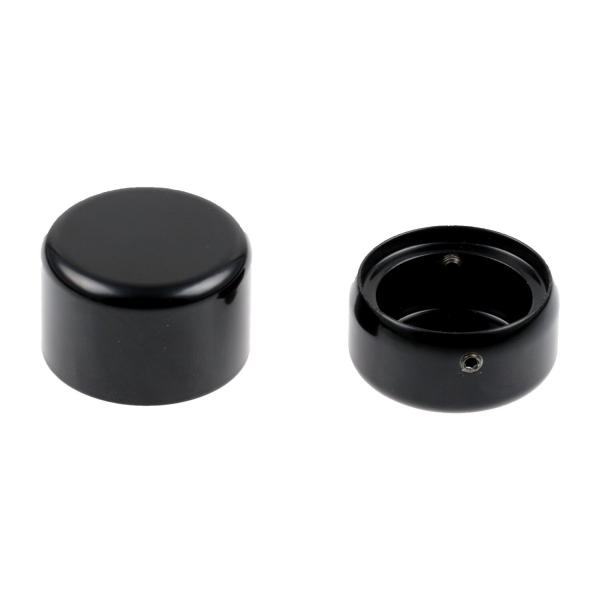 Cult-Werk hinten wheel axle Abdeckungsset. glänzend schwarz – Softail: 18-19(NU)FXBR Breakout 107; 18-22(NU)FXBRS Breakout 114; 23-25 FXBR Breakout 117; 18-20 FLFB Fat Boy 107; 18-24 FLFBS Fat Boy 114; 2025 FLFB Fat Boy 117