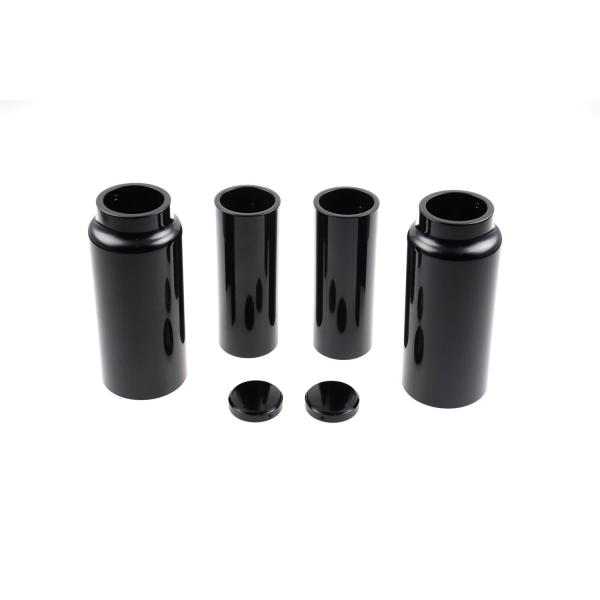 Cult-Werk 6-teilig Gabelrohr-Abdeckungsset. glänzend schwarz – 18-26 Softail Street Bob; Standard: 18-20(NU)FXBB Street Bob 107; 25-26 FXBB Street Bob 117; 21-24(NU)FXBBS Street Bob 114; 20-24(NU)FXST Softail Standard 107