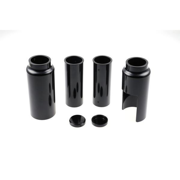 Cult-Werk 6-teilig Gabelrohr-Abdeckungsset. glänzend schwarz – 18-26 Softail Street Bob; Standard: 18-20(NU)FXBB Street Bob 107; 25-26 FXBB Street Bob 117; 21-24(NU)FXBBS Street Bob 114; 20-24(NU)FXST Softail Standard 107