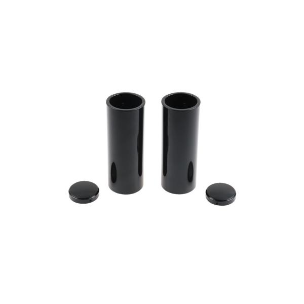 Cult-Werk 4-teilig Gabelrohr-Abdeckungsset. glänzend schwarz – 18-26 Softail Street Bob; Standard: 18-20(NU)FXBB Street Bob 107; 25-26 FXBB Street Bob 117; 21-24(NU)FXBBS Street Bob 114; 20-24(NU)FXST Softail Standard 107