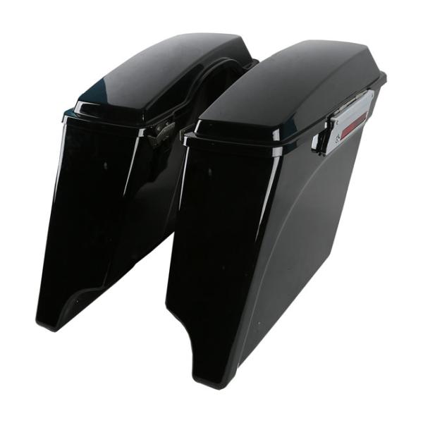 5" verlängertes Satteltaschenset. Bagger Koffer Schwarz für Harley Davidson 94-13 FLT/Touring Street Glide, Road Glide, Road King