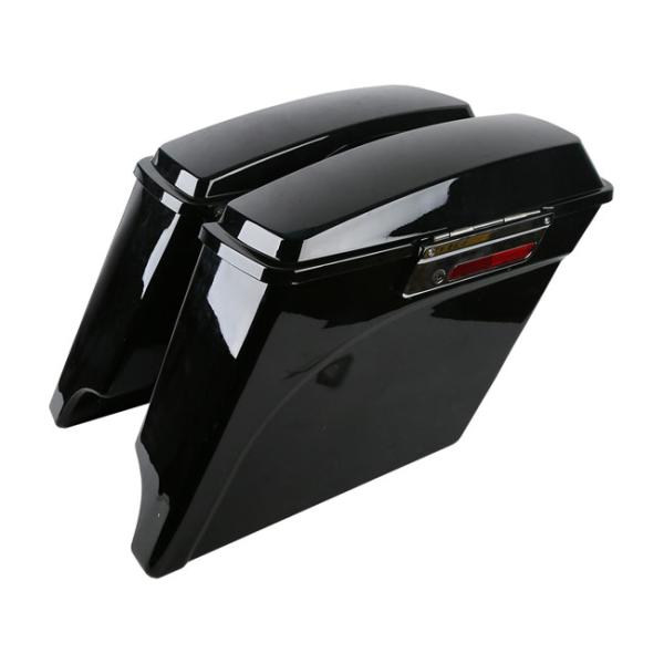 5" verlängertes Satteltaschenset. Bagger Koffer Schwarz für Harley Davidson 94-13 FLT/Touring Street Glide, Road Glide, Road King