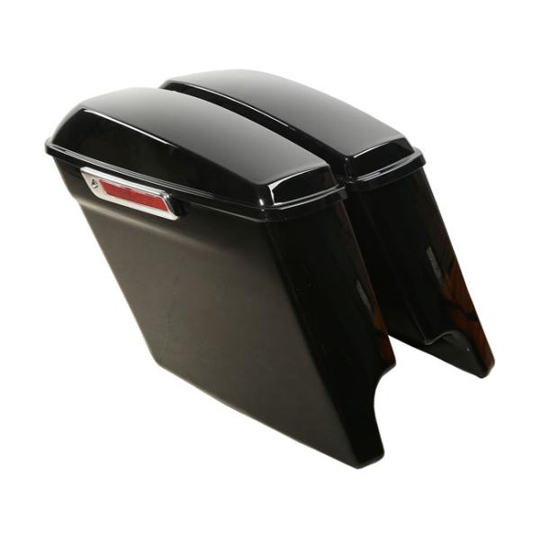 5" verlängertes Satteltaschenset. Bagger Koffer Schwarz für Harley Davidson 14-23 FLT/Touring Street Glide, Road Glide, Road King