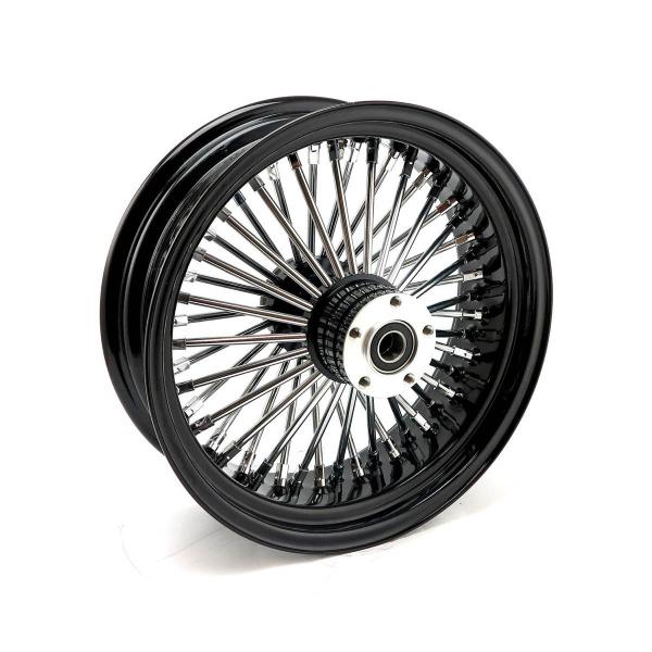 MCS radial 48 fat spoke rear wheel 5.50 x 16 black – 06-07 Dyna; 02-07 FLT/Touring (NU)