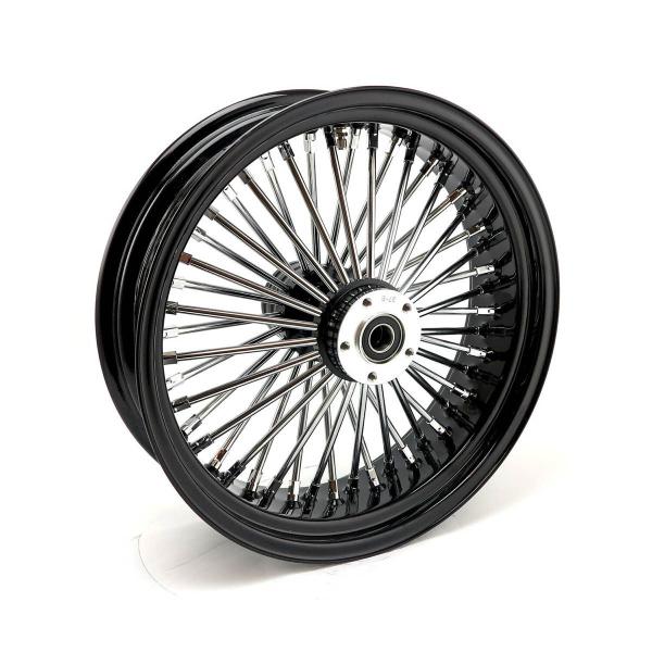 MCS radial 48 fat spoke rear wheel 5.50 x 18 black – 02-07 FLT/Touring; 02-06 V-Rod (NU)