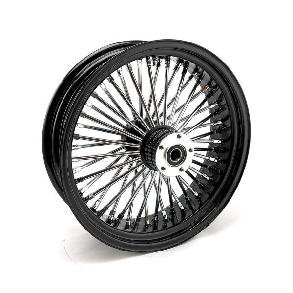MCS radial 48 fat spoke rear wheel 5.50 x 18 black – 02-07 FLT/Touring; 02-06 V-Rod (NU)