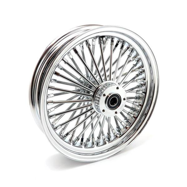 MCS radial 48 fat spoke front wheel 3.50 x 16 DF chrome – 00-07 FLT/Touring (NU)