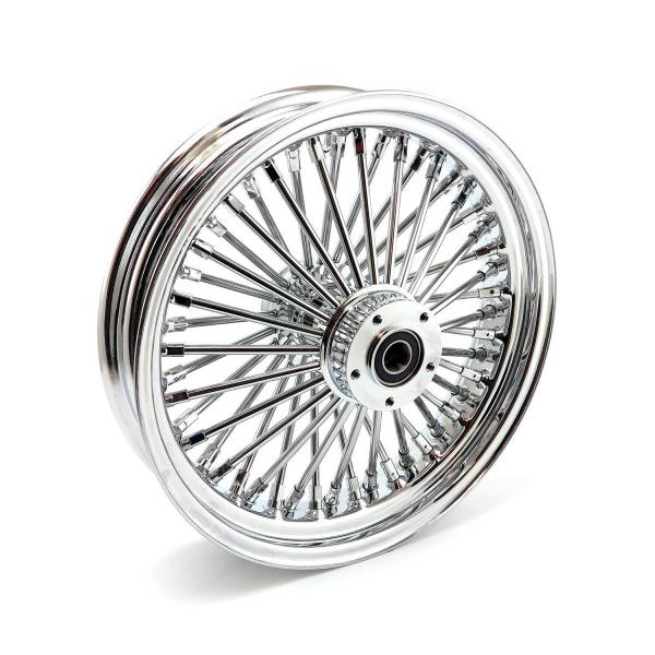 MCS radial 48 fat spoke front wheel 3.50 x 16 DF chrome – 00-07 FLT/Touring (NU)