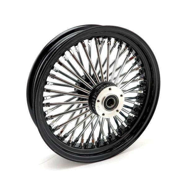 MCS-Radialspeichen-Vorderrad mit 48 Fat Spoke, 3.50 x 16, DF, schwarz – 00-07 FLT/Touring (NU)