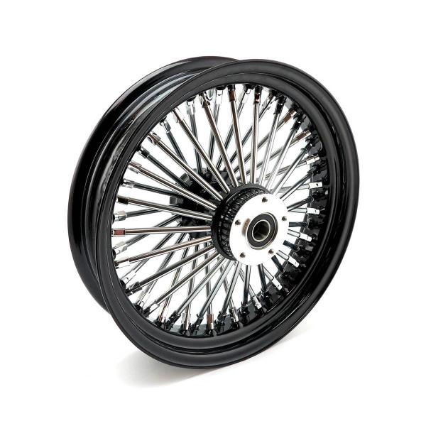 MCS-Radialspeichen-Vorderrad mit 48 Fat Spoke, 3.50 x 16, DF, schwarz – 00-07 FLT/Touring (NU)