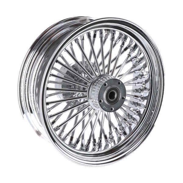 MCS-Radialspeichen-Hinterrad mit 48 Fat Spoke, 5.50 x 16, verchromt – 08-26 FLT/Touring nur für Custom-Anwendungen (siehe Hinweis)