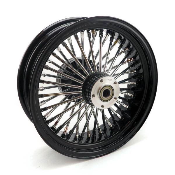 MCS-Radialspeichen-Hinterrad mit 48 Fat Spoke, 5.50 x 16, schwarz – 08-26 FLT/Touring nur für Custom-Anwendungen (siehe Hinweis)