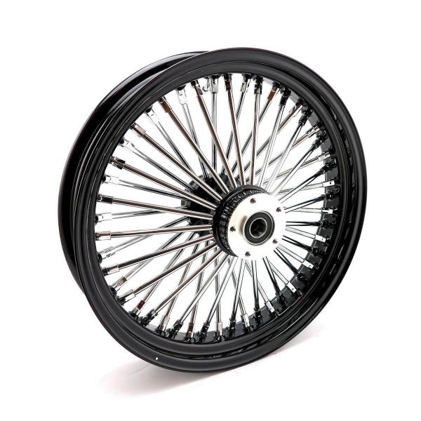 MCS-Radialspeichen-Vorderrad mit 48 Fat Spoke, 3.50 x 18, DF, schwarz – 00-07 FLT/Touring (NU)