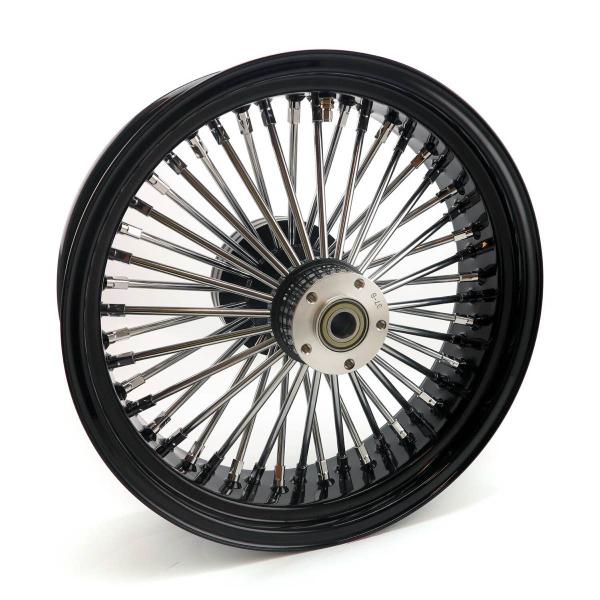 MCS-Radialspeichen-Hinterrad mit 48 Fat Spoke, 5.50 x 18, schwarz – 08-26 FLT/Touring nur für Custom-Anwendungen (siehe Hinweis)