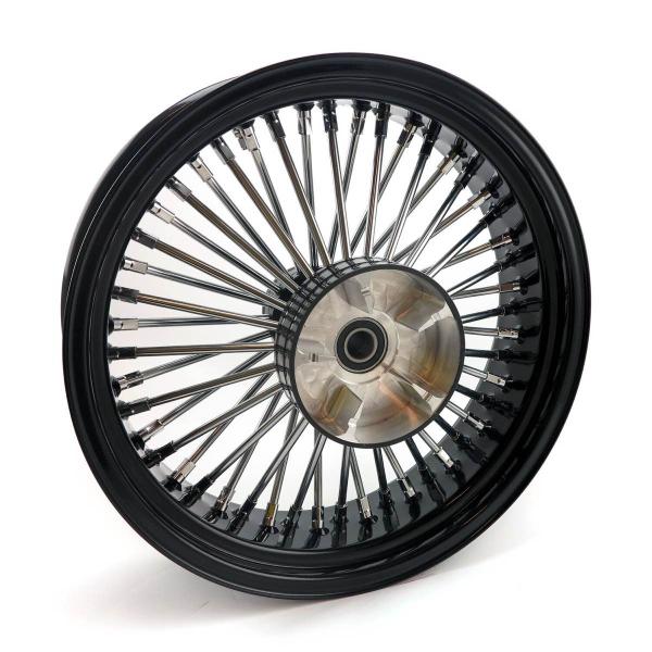MCS-Radialspeichen-Hinterrad mit 48 Fat Spoke, 5.50 x 18, schwarz – 08-26 FLT/Touring nur für Custom-Anwendungen (siehe Hinweis)