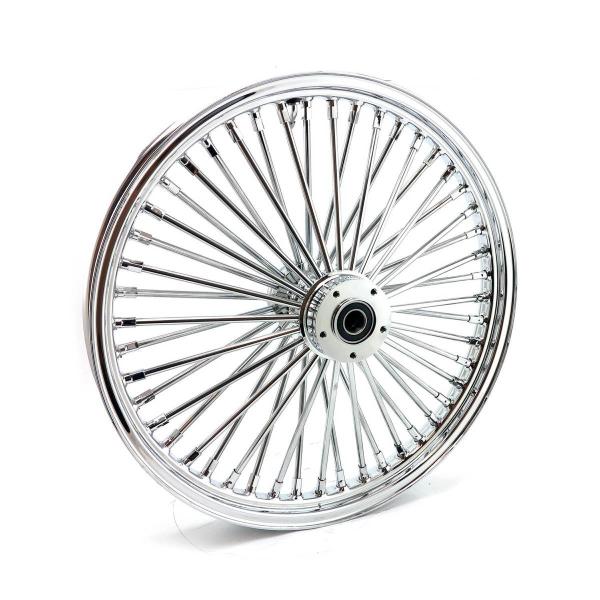 MCS radial 48 fat spoke front wheel 2.15 x 21 DF chrome – Custom applications
