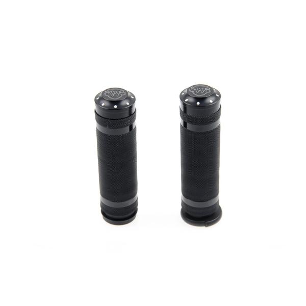 Cult-Werk 1" / 25.4mm Grooved Lenker grips. schwarz – 08-25 H-D with e-throttle (excl