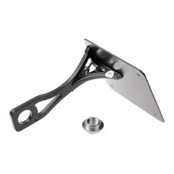 Cult-Werk, side mount license plate bracket, black. Italy