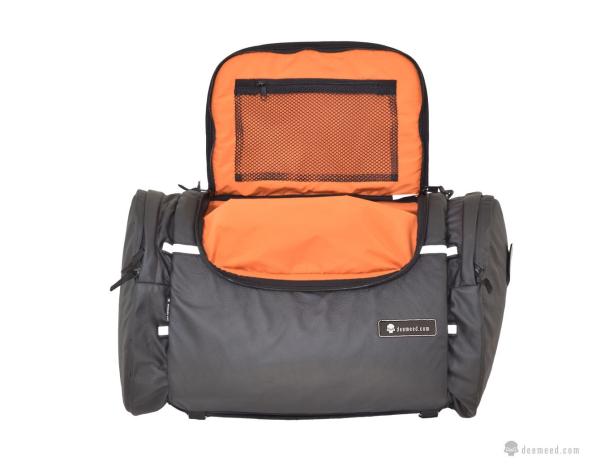 Rollbag Lenkrad oder Sitz Reisetasche LARGE (51L) Motorrad in Cordura, Reflektive Skull oder Leder Motorradtasche