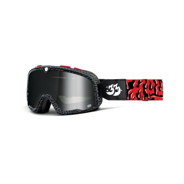 100% Barstow Motorradbrille House Industries, verspiegeltes Silberglas
