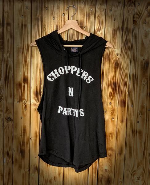 CnP Choppers n Partys Ärmelloses Kapuzen Sweat Shirt Hoodie Schwarz Biker Motorrad