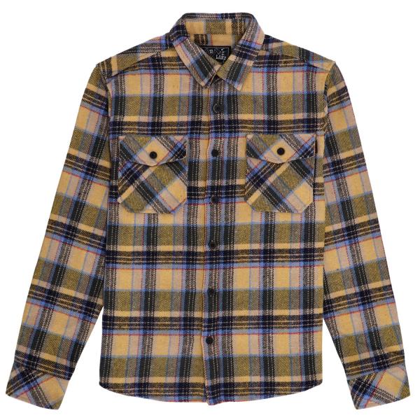 13 1/2 Steel flannel yellow, Size M