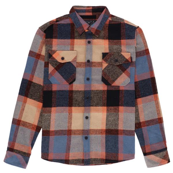 13 1/2 Steel flannel oxblood, Size L