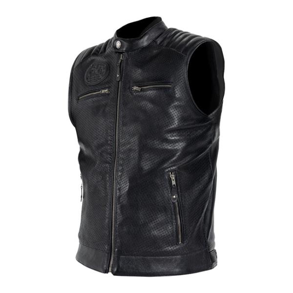 John Doe Storm Leather Vest Black - Lederweste Kutte Leder