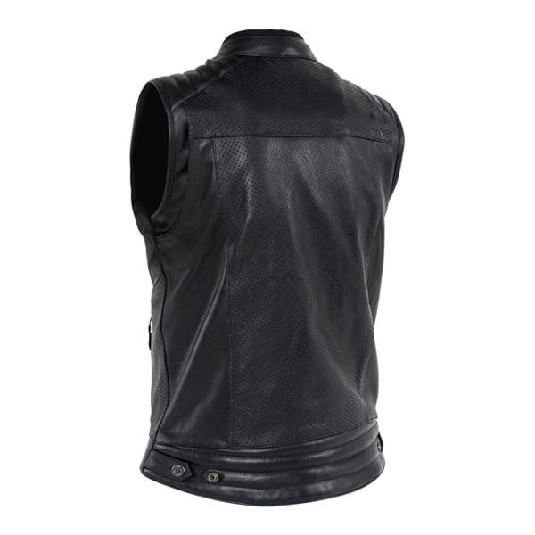 John Doe Storm Leather Vest Black - Lederweste Kutte Leder