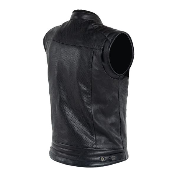 John Doe Storm Leather Vest Black - Lederweste Kutte Leder