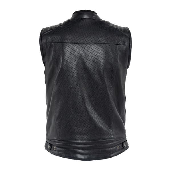 John Doe Storm Leather Vest Black - Lederweste Kutte Leder