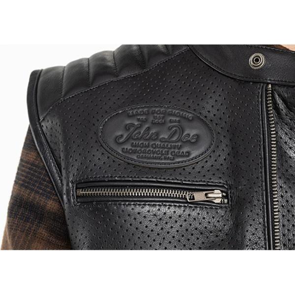 John Doe Storm Leather Vest Black - Lederweste Kutte Leder