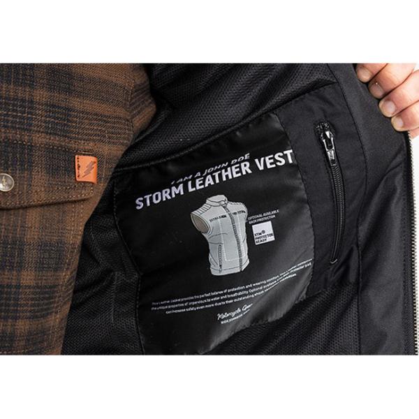 John Doe Storm Leather Vest Black - Lederweste Kutte Leder