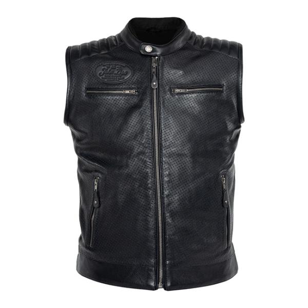 John Doe Storm Leather Vest Black - Lederweste Kutte Leder