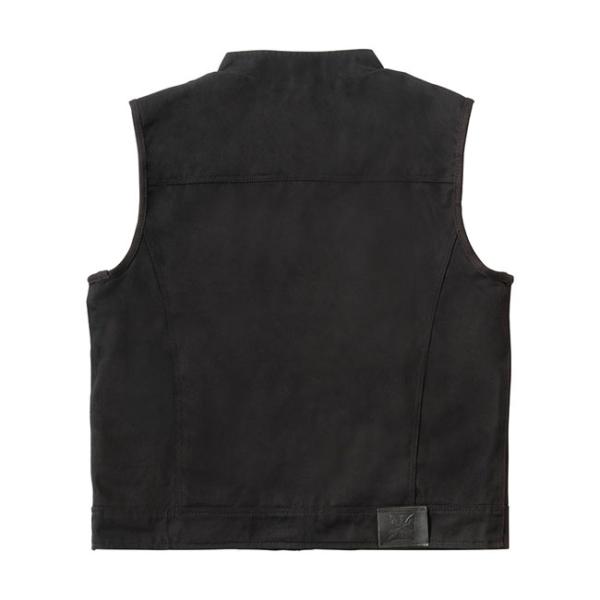 West Coast Choppers WCC x 13 1/2 Dominator black canvas riding vest Kutte Weste Biker Bikerweste