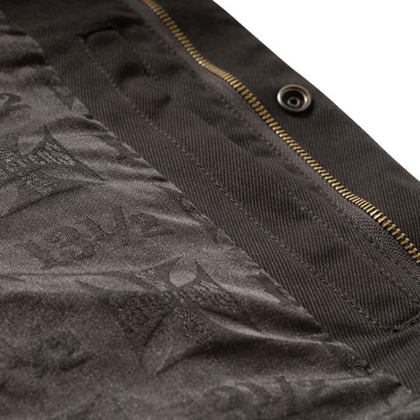 West Coast Choppers WCC x 13 1/2 Dominator black canvas riding vest Kutte Weste Biker Bikerweste