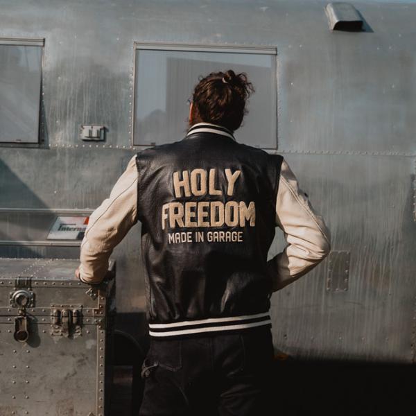 Holy Freedom Varsity Black Jacket