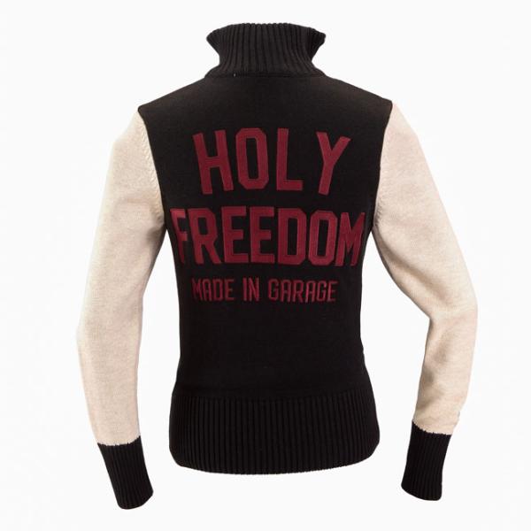 Holy Freedom Dirtrack Sweatshirt Schwarz/Weiß - Baumwolle