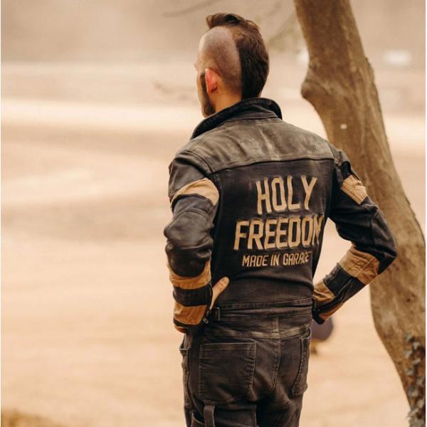 Holy Freedom Tutonero Overall Schwarz/Weiß - elastischer Baumwolltwill