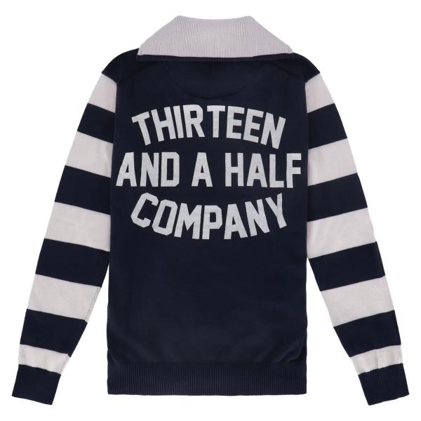 13 1/2 Outlaw half-zip sweater navy/offwhite, Size L