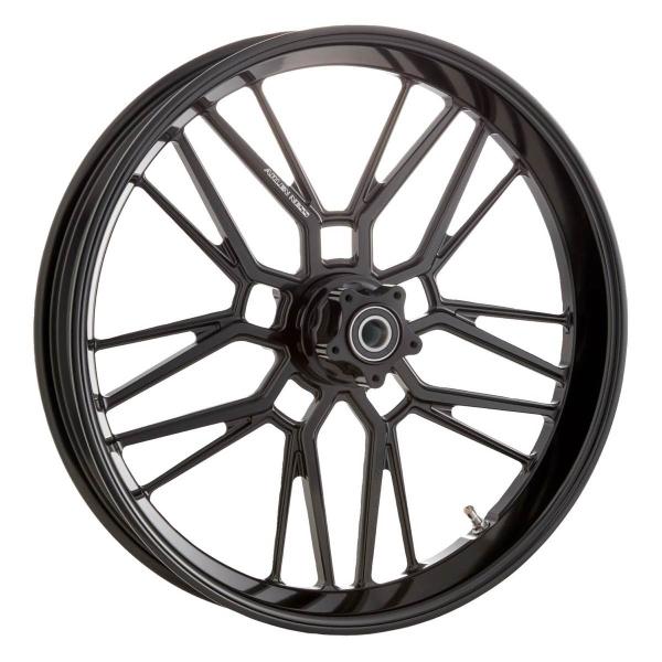 Arlen Ness, Felge Split Spoke 19 x 3.25 Zoll, vorne, schwarz – Universell passend. Das modellspezifische Arlen-Ness-Nabenkit muss für ein vollständiges Rad separat bestellt werden