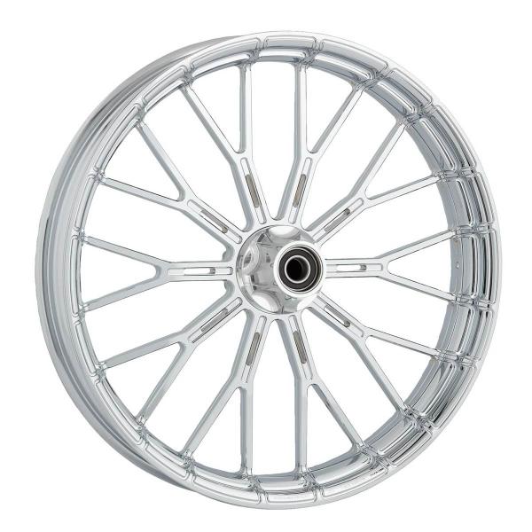 Arlen Ness, Felge Y-Spoke 21 x 3.5 Zoll, vorne, verchromt – Universell passend. Das modellspezifische Arlen-Ness-Nabenkit muss für ein vollständiges Rad separat bestellt werden