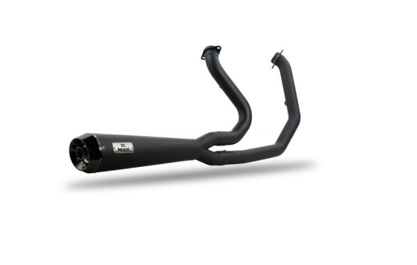 Malparidos  2-1 exhaust system in Stainless Steel Matte black Cerakote finish - für Harley Davidson 18-24 M8 Softail up to 117" (excl. Fatboy, Breakout) (NU) Euro 4/5 Auspuffanlage ECE-Typgenehmigung